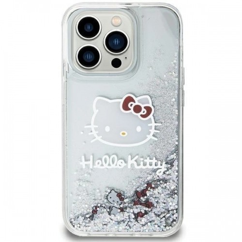 Hello Kitty Liquid Glitter Charms Kitty Head Case for iPhone 11 | Xr - Silver image 3