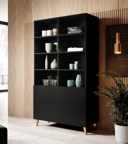 Cama Meble PAFOS bookcase 100x40x176.5 cm matte black image 3