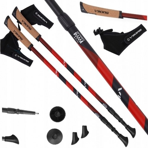 VIKING KUBE PRO NORDIC WALKING POLES RED image 3