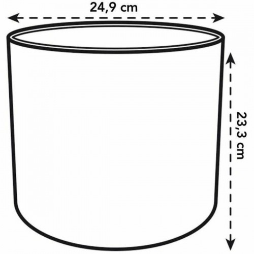 Plant pot Elho 24,7 x 24,7 x 23,3 cm Black Anthracite polypropylene Plastic Circular image 3