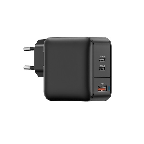 OEM Amazing Thing Wall charger Thunder Pro GaN EUTH66W - USB + 2xType C - PD 66W black image 3