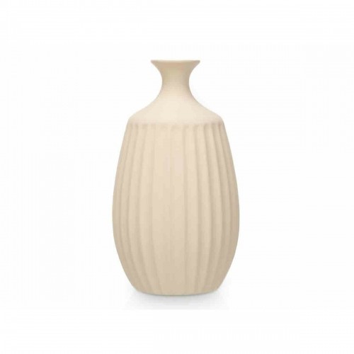 Vase Beige Ceramic 21 x 39 x 21 cm (2 Units) Stripes image 3