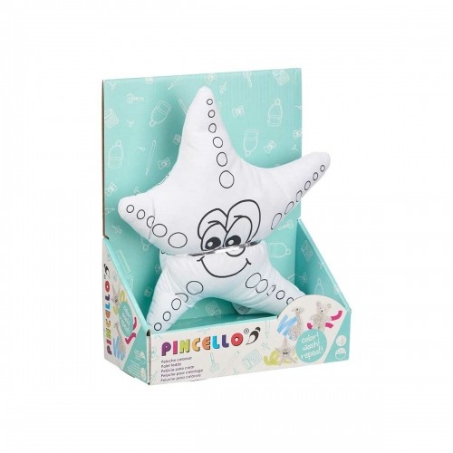 Pincello Плюшевая игрушка для раскраски Белый Чёрный Ткань 26 x 26 x 8 cm Морская звезда (8 штук) image 3