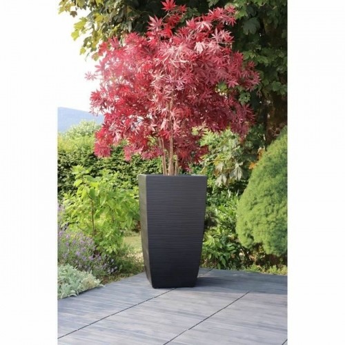 Plant pot EDA Black 43,5 x 43,5 x 78,2 cm Plastic Squared Modern image 3