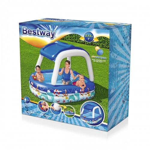 Inflatable Paddling Pool for Children Bestway Multicolour 213 x 155 x 132 cm Ship image 3