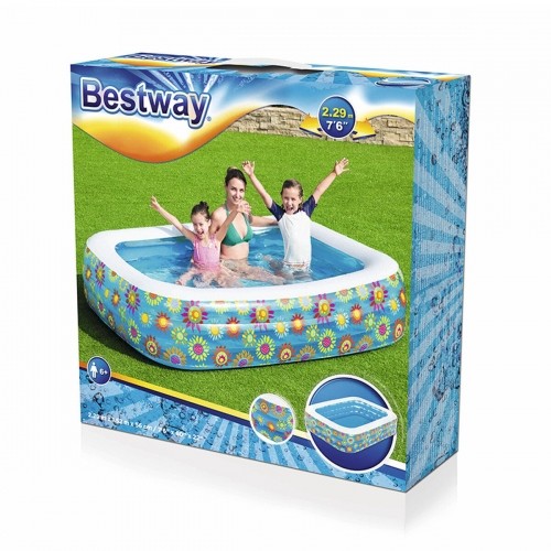 Inflatable Paddling Pool for Children Bestway Multicolour 229 x 152 x 56 cm Floral image 3