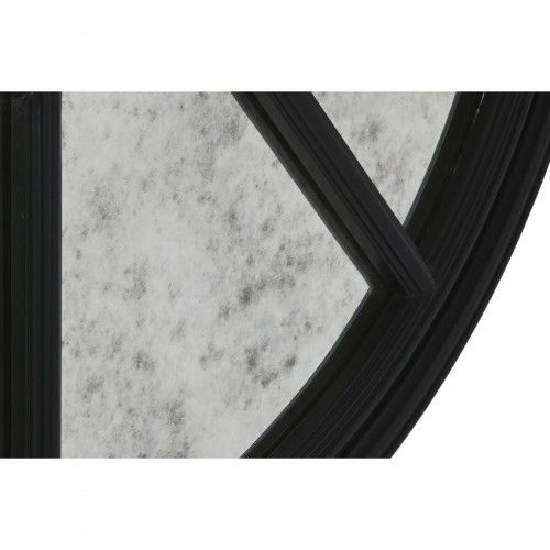 Wall mirror Home ESPRIT Black Wood Mirror Aged finish 100 x 5 x 100 cm image 3