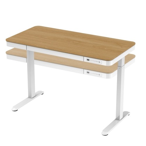 Tuckano Electric height adjustable desk ET119W-C white/oak image 3