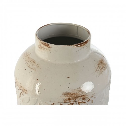 Vase Home ESPRIT White Metal 15 x 15 x 36 cm image 3