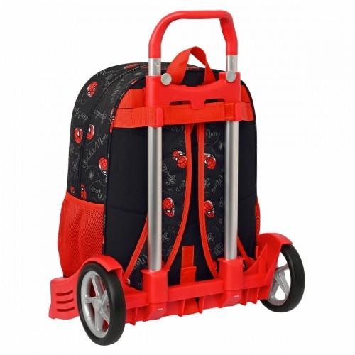 Школьный рюкзак с колесиками Safta Чёрный Spiderman Красный 33 x 14 x 42 cm image 3