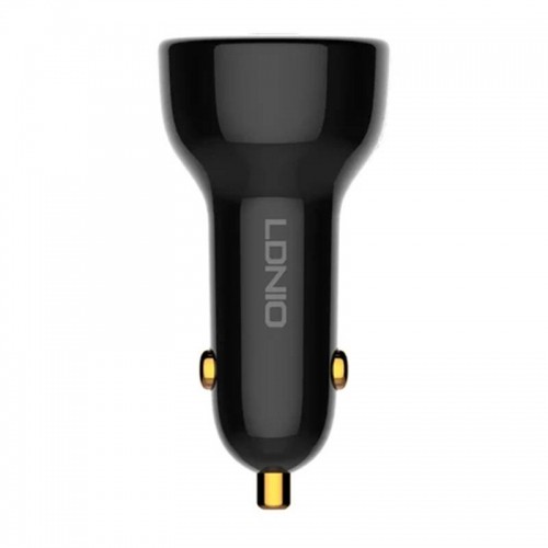 LDNIO C101 Car Charger, USB + USB-C, 100W + USB-C to USB-C Cable (Black) image 3