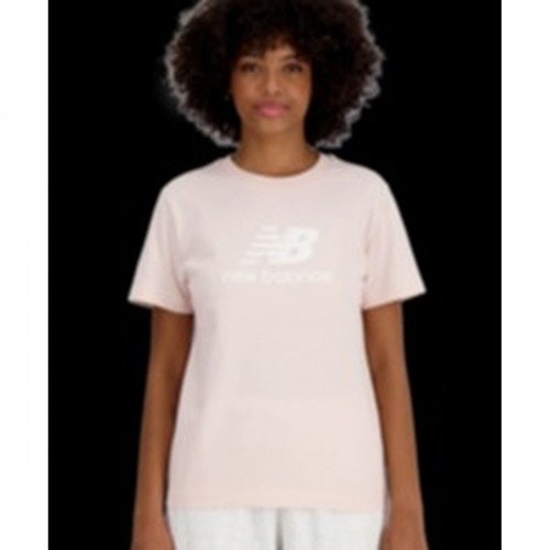 Women’s Short Sleeve T-Shirt New Balance ESSENJERSEY LOGO WT41502 OUK Pink image 3