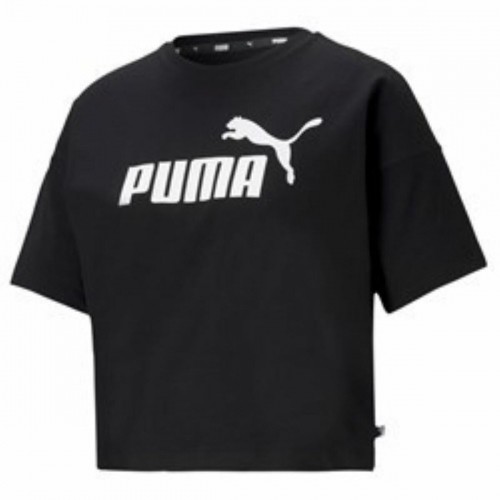 Sieviešu Krekls ar Īsām Piedurknēm Puma CROPPED LOGO TEE 586866 01  Melns image 3