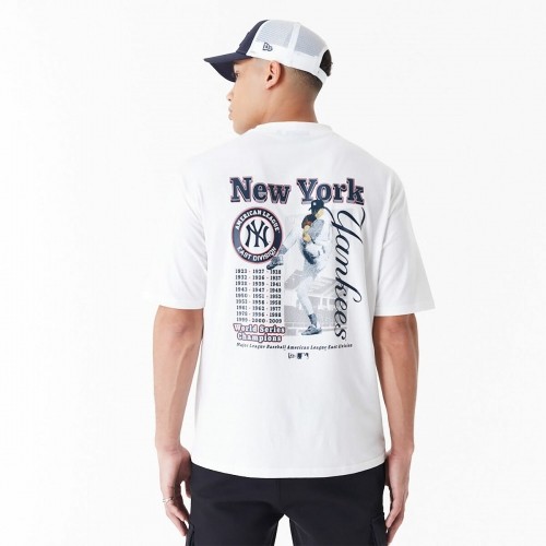 Men’s Short Sleeve T-Shirt New Era MLB PLAYER GRPHC OS TEE NEYYAN 60435538 White image 3