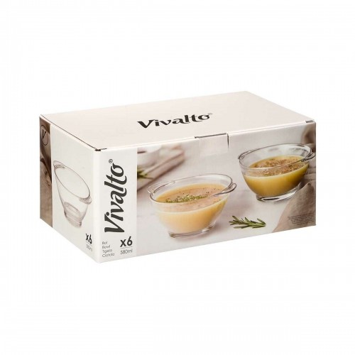 Vivalto Блюдо Прозрачный 580 ml С ручками суп (24 штук) image 3