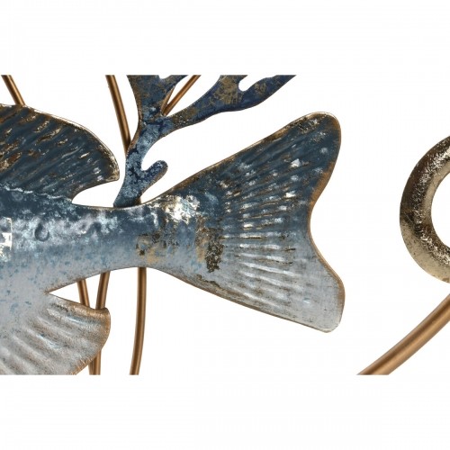 Настенный декор Home ESPRIT Синий Позолоченный Средиземноморье Рыбы 91 x 4,5 x 50 cm image 3