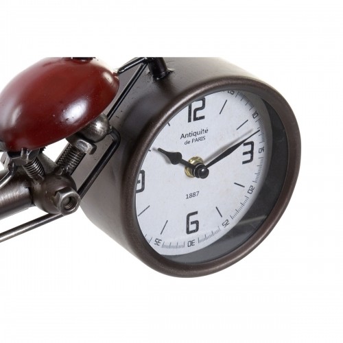 Table clock Home ESPRIT Red Metal Crystal MDF Wood Motorbike Vintage 32,5 x 10 x 18 cm image 3