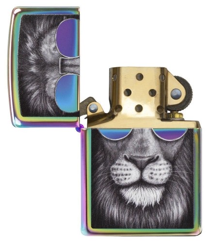 Zippo Lighter 151CI407606 Lion in Sunglasses image 3