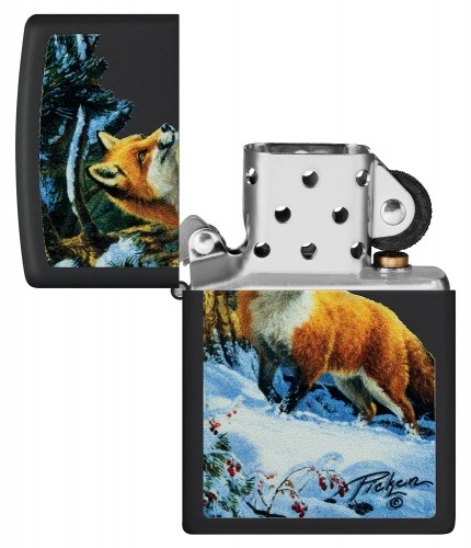 Zippo Lighter 48596 Linda Picken Fox in Snow image 3