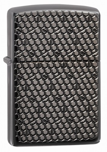 Zippo Lighter 49021 Armor™ Black Ice® Hexagon design image 3