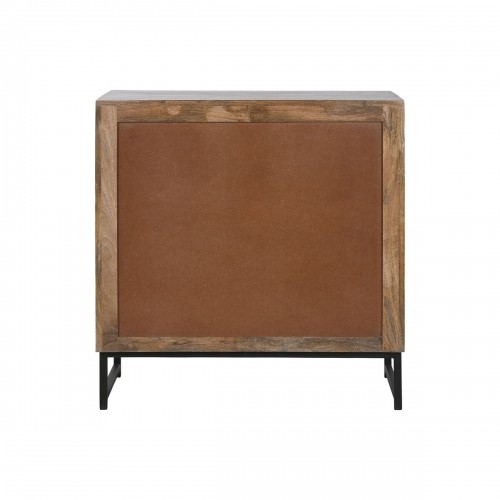 Chest of drawers Home ESPRIT Brown Black Silver Mango wood Mirror Indian Man 80 x 38 x 80 cm image 3