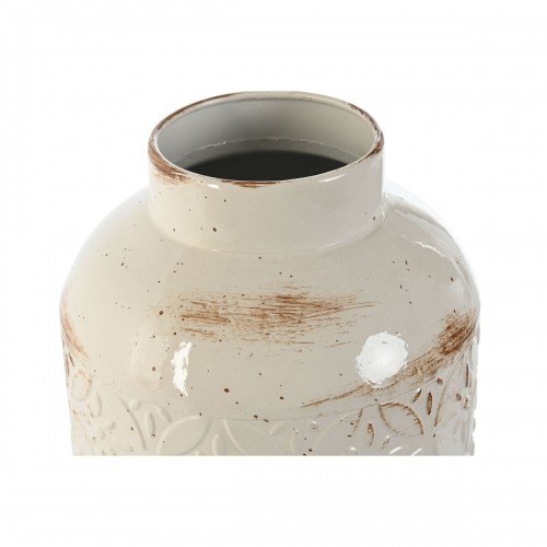 Vase Home ESPRIT White Metal 15 x 15 x 28 cm image 3