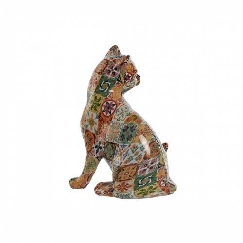 Decorative Figure Home ESPRIT Multicolour Cat Mediterranean 11 x 10 x 16 cm (2 Units) image 3