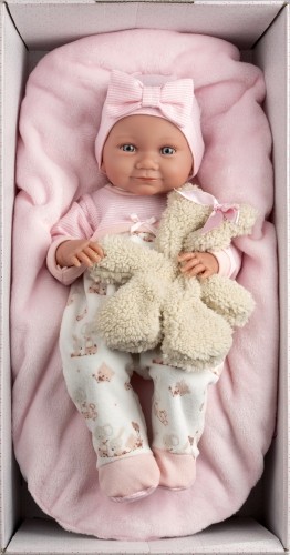 Llorens Кукла малышка Ника 40 см на розовой подушке, c соской (виниловое тело) Испания LL73808 image 3