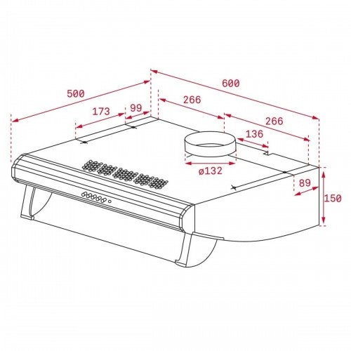 Conventional Hood Teka C 6420 60 cm 375 m3/h 73 dB 316 W White image 3