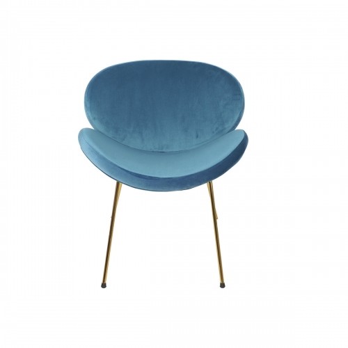 Dining Chair Home ESPRIT Blue Golden 63 x 57 x 73 cm image 3