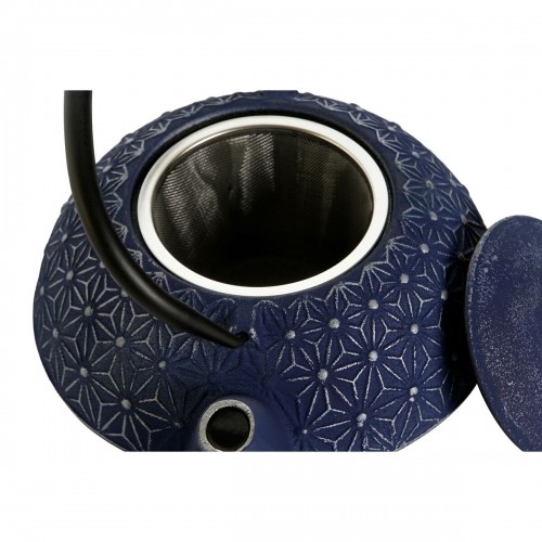 Teapot DKD Home Decor Blue Red Iron 900 ml (2 Units) image 3