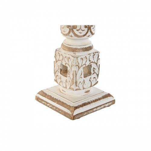 Candleholder Home ESPRIT White Natural Metal Mango wood 13 x 13 x 33 cm image 3
