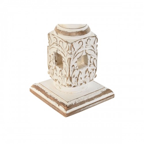 Candleholder Home ESPRIT White Natural Metal Mango wood 13 x 13 x 46 cm image 3
