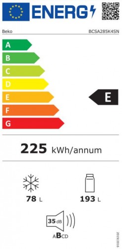 Ledusskapis Beko BCSA285K4SN image 3