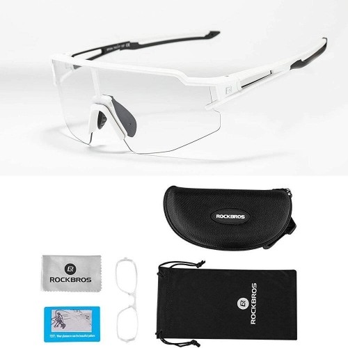 Rockbros 10172 photochromic UV400 cycling glasses - white image 3