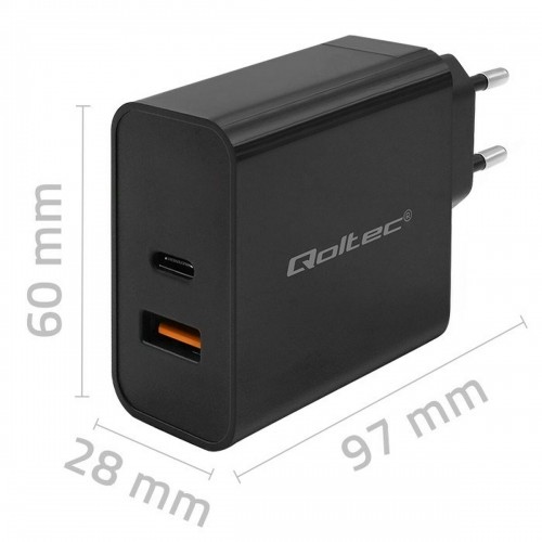 Сетевое зарядное устройство Qoltec 52381 Чёрный 90 W (1 штук) image 3
