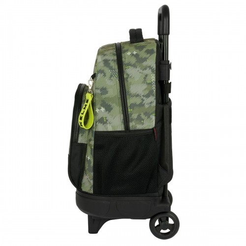 School Rucksack with Wheels Kelme Travel Black Green 33 X 45 X 22 cm image 3