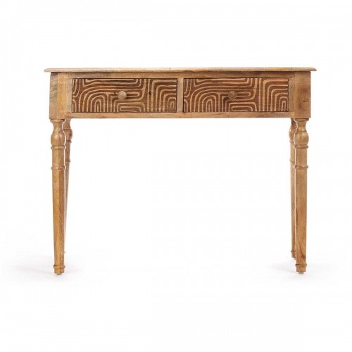 Hall Table with 2 Drawers Brown Mango wood 98 x 77 x 42 cm Curve image 3