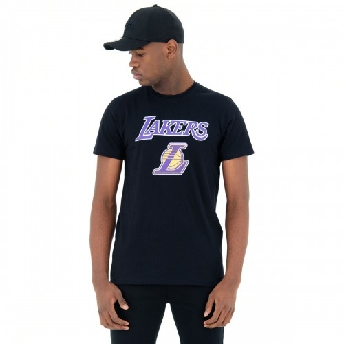 Men’s Short Sleeve T-Shirt New Era  NOS NBA LOSLAK 60416756  Black image 3