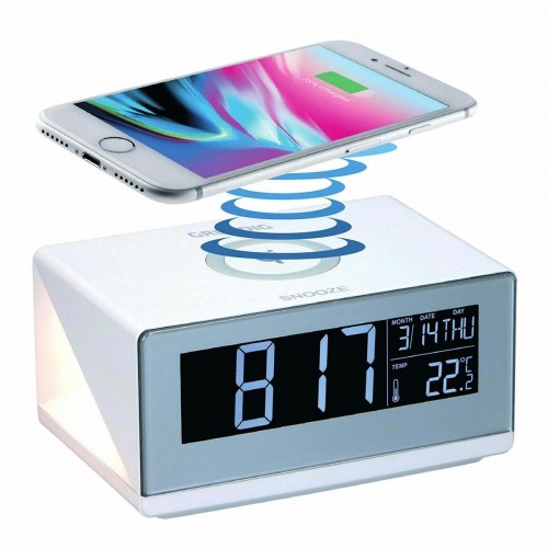 Часы-будильник с беспроводным зарядным Grundig Белый image 3