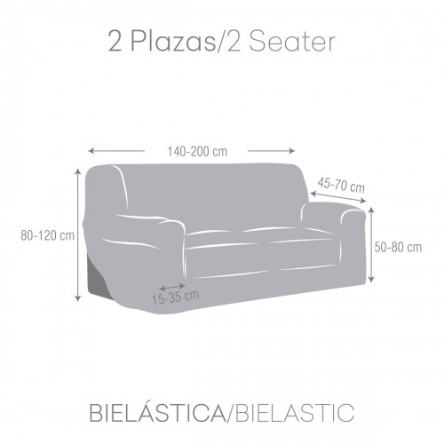 Dīvāna pārvalks Eysa JAZ Tumši pelēks 70 x 120 x 200 cm image 3