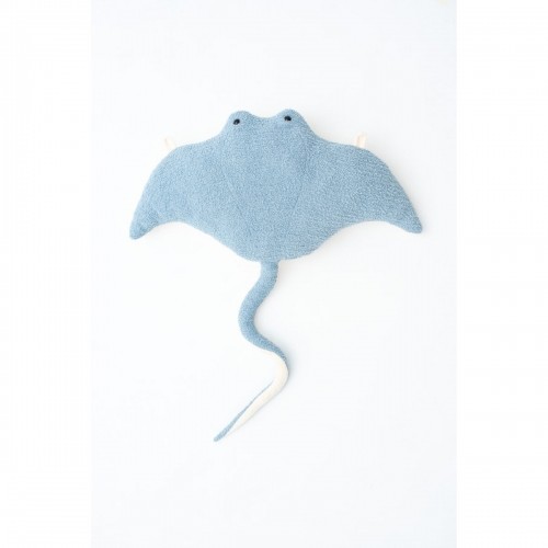 Pūkaina Rotaļlieta Crochetts OCÉANO Gaiši Zils Mantaraja 67 x 77 x 11 cm image 3