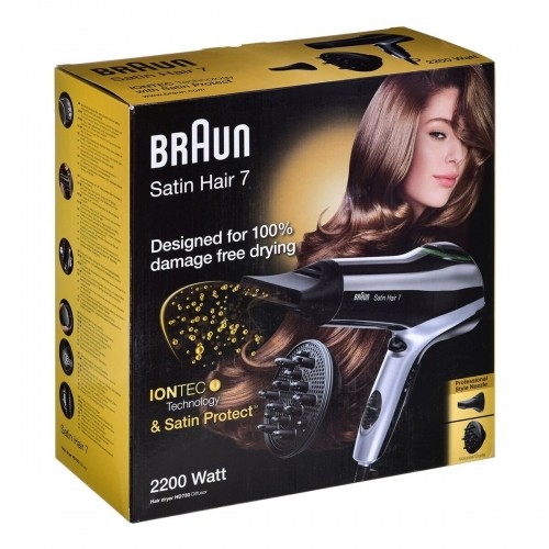 Fēns Braun HD730 Melns Melns/Sudrabains 2200 W image 3