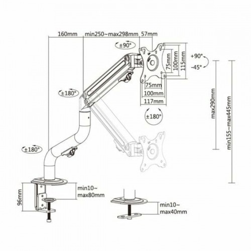 Подставка для ТВ Aisens DT32TSR-139 8 kg image 3