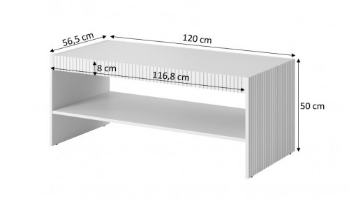 Cama Meble PAFOS bench/table 120x60x50 cm white matte image 3