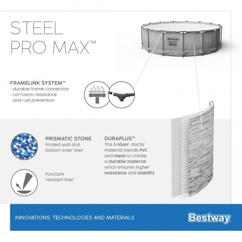 Bestway Steel Pro MAX Above Ground Pool Set Round 4.88 m x 1.22 m image 3