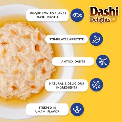 INABA Dashi Delights chicken tuna & salmon bouillon - cat treat - 70g image 3