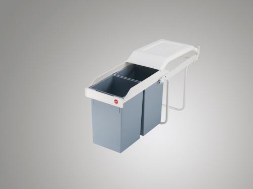 Hailo Atkritumu tvertne iebūvējamā Multi-Box duo L / 2x14L / balta image 3