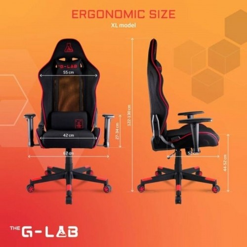 Spēļu Krēsls The G-Lab Oxygen Sarkans image 3