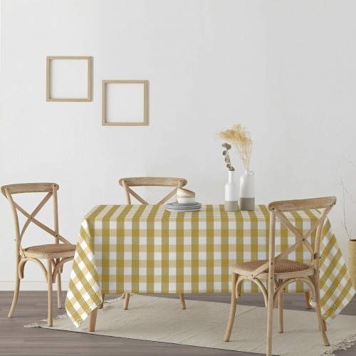 Stain-proof resined tablecloth Belum Mustard 140 x 140 cm Frames image 3